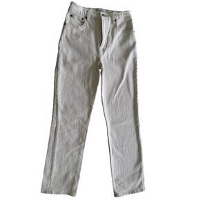 Abercrombie Womens 26 Short 90s Straight Ultra High Rise Ivory Cream Jeans 2S